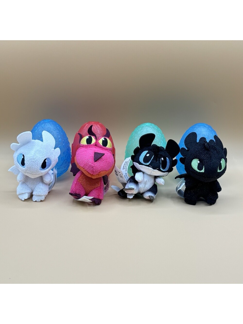 How To Train Your Dragon Egg Plush Lot Toothless Light Fury Nightlight Hookfang